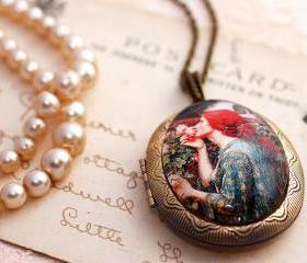 Pre Raphaelite Photo Locket, Bronze Picture Locket, Wearable Art ...