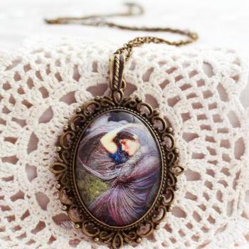 Pre Raphaelite, Fine Art Necklace, Romantic Pendant, Boreas, John ...