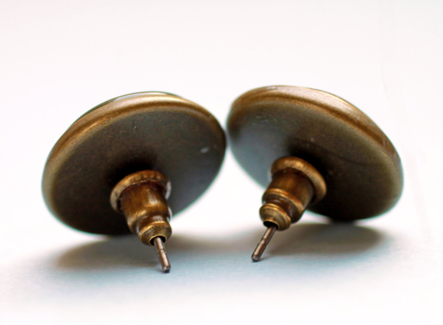 Butterfly And Flower Earrings, Glass Butterfly Earrings, Butterfly Stud Earrings, Glass Dome